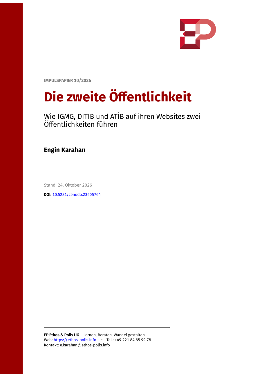 Titelseite des Impulspapiers „Die zweite Öffentlichkeit“
